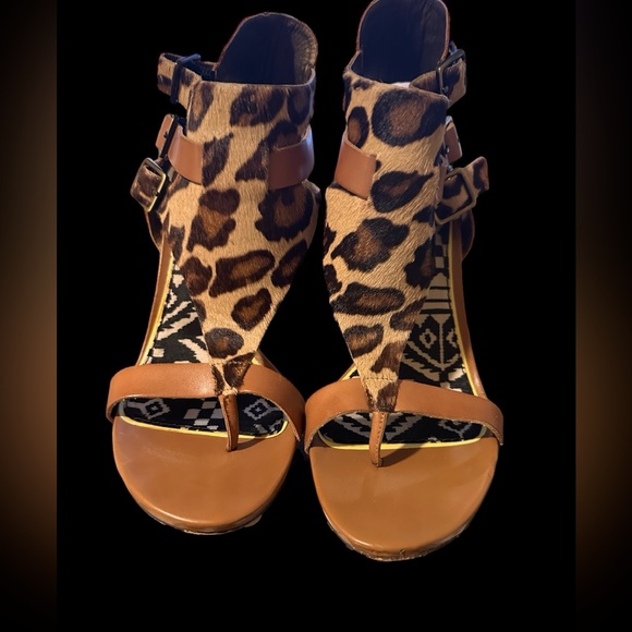 Sam Edelman Animal Print Sandals - Picture 1 of 5
